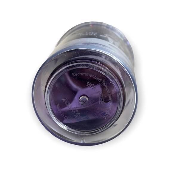 Kids Astronaut Space Theme Purple Black Glitter Cup With Straw NWOT - Picture 3 of 5